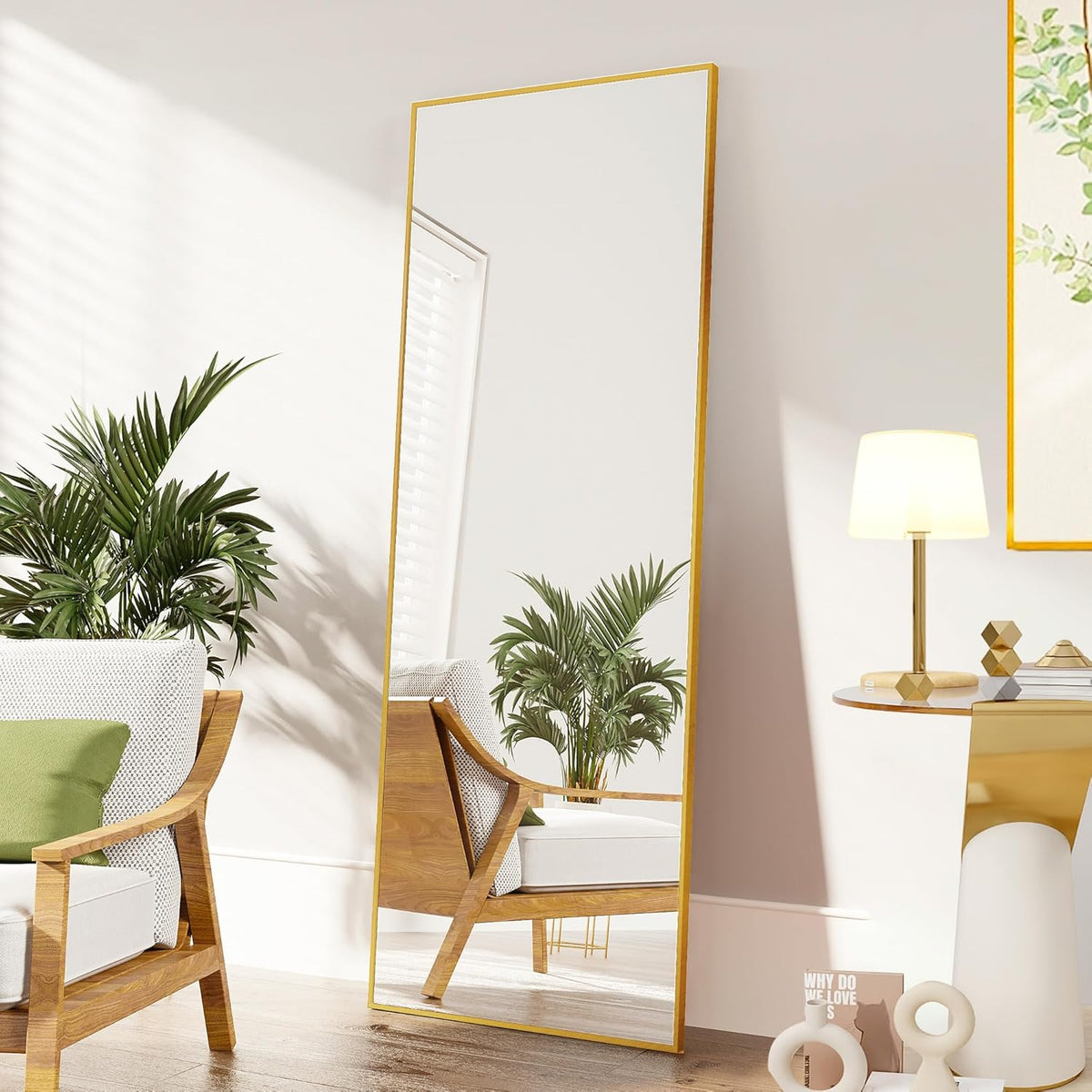 Full Length Mirror Floor Mirror with Stand Giant Full Body Mirror for Bathroom B